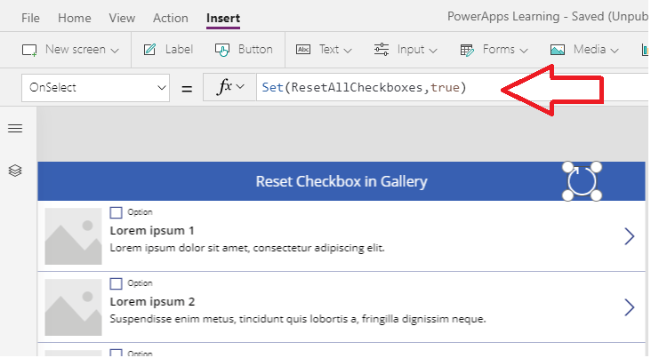 How To Reset Forms And Form Controls In PowerApps